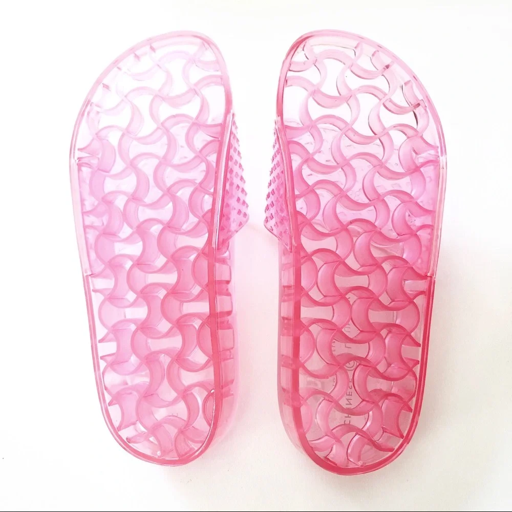 NEW Chinese Laundry Pink Jelly Pool Slide Sandals 7